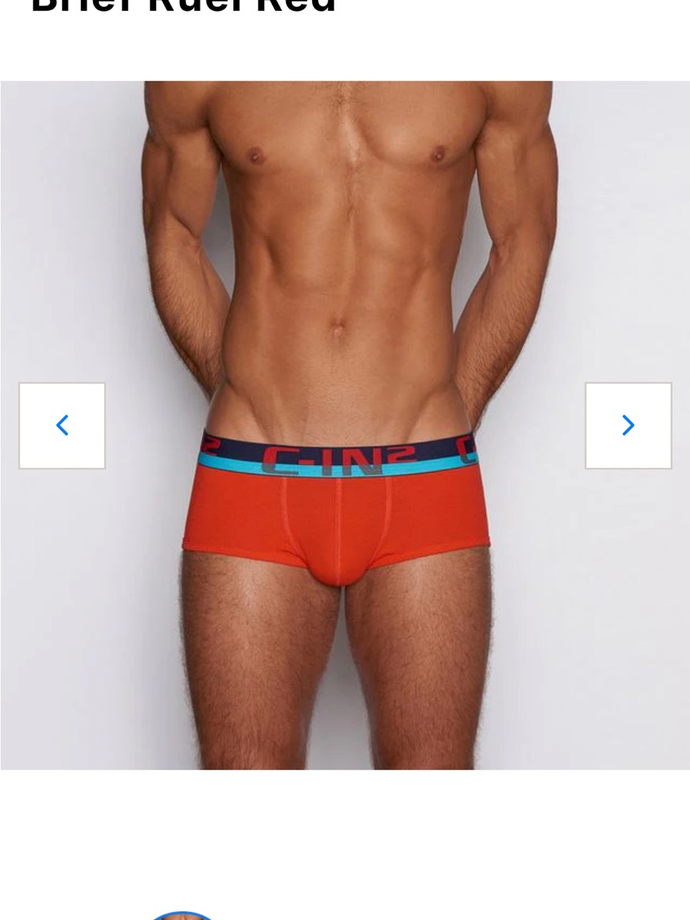 C-IN2 Men's Red Brief with Contrast Waistband